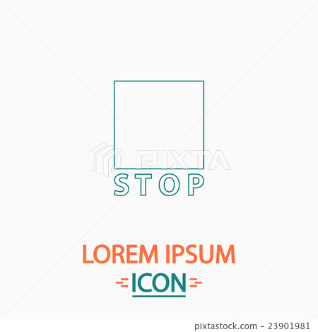 Stop button computer symbol Stop button computer symbol 23901981
