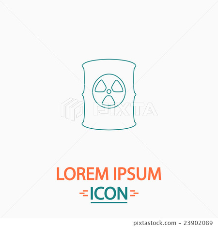 Radioactive waste computer symbol 23902089