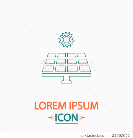 Solar energy computer symbol - Stock Illustration [23902092] - PIXTA