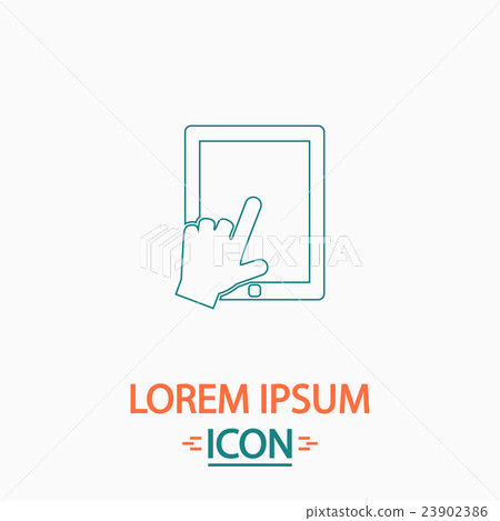 Touch screen computer symbol Touch screen computer symbol 23902386