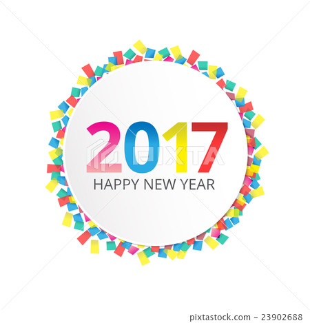 Happy New Year 2017 label Happy New Year 2017 label 23902688