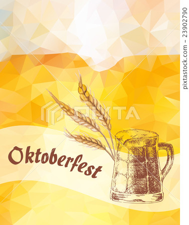 Oktoberfest vector illustration. Beer mug and 23902790