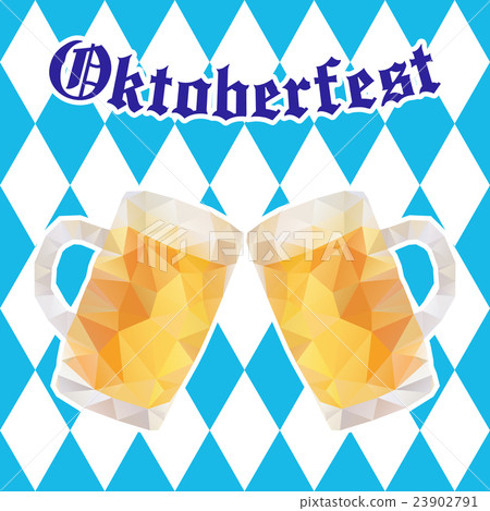 Oktoberfest vector illustration with two mugs of Oktoberfest vector illustration with two mugs of 23902791