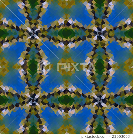 Kaleidoscopic lowpoly triangle style vector mosaic Kaleidoscopic lowpoly triangle style vector mosaic 23903003