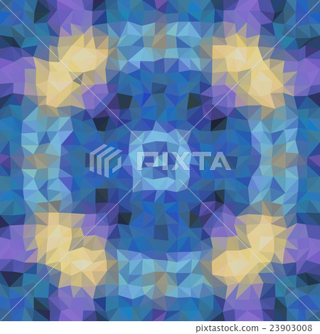 Kaleidoscopic lowpoly triangle style vector mosaic Kaleidoscopic lowpoly triangle style vector mosaic 23903008