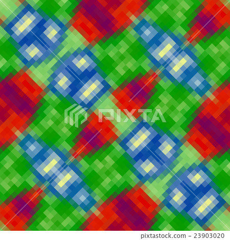 Kaleidoscopic low poly rhomb style vector mosaic 23903020