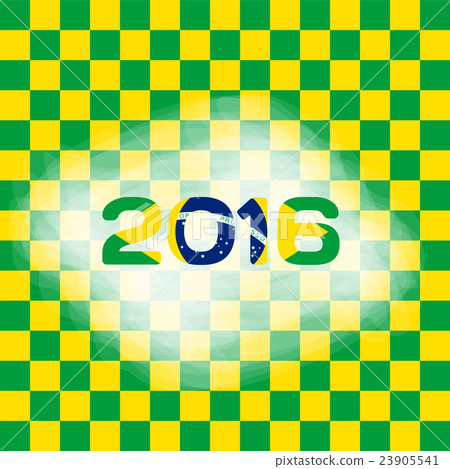 Abstract patterns of color flag of Brazil with 23905541