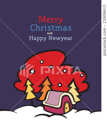 Family house. Winter house. Vector illustration. Family house. Winter house. Vector illustration. 23906615