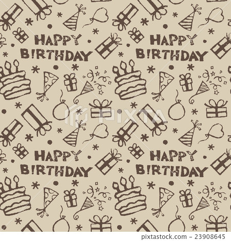 Birthday birthday pattern - Stock Illustration [23908645] - PIXTA