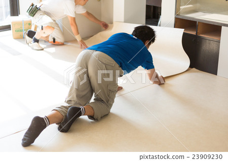 Interior work of newly built residence Interior floor craftsman 23909230