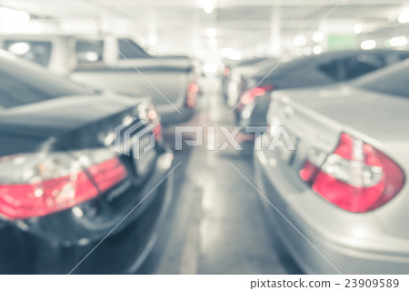 Abstract blur car parking lot for background 23909589