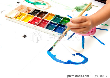 a happy family is painting 23910097