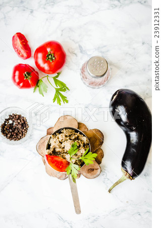 Baba ganoush, arabian appetizer, tahini, eggplant Baba ganoush, arabian appetizer, tahini, eggplant 23912331