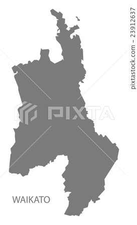 Waikato New Zealand Map grey 23912637