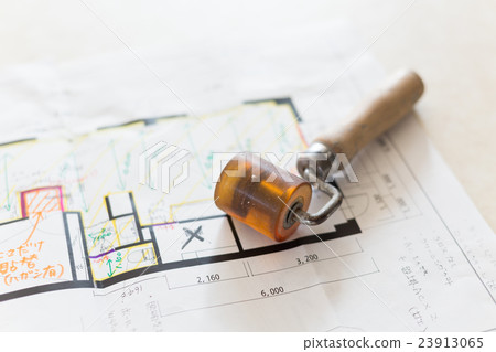 Interior construction of newly built houses Interior work image Interior construction of newly built houses Interior work image 23913065