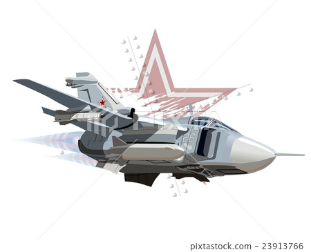 Cartoon Military Airplane 23913766
