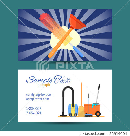 Business card of cleaning service 23914004