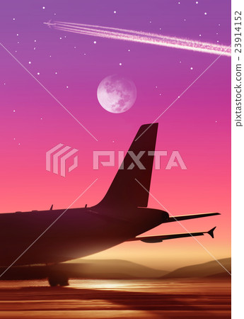 airport in bright of the moon 23914152