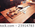 fast food set big hamburger and french fries 23914783
