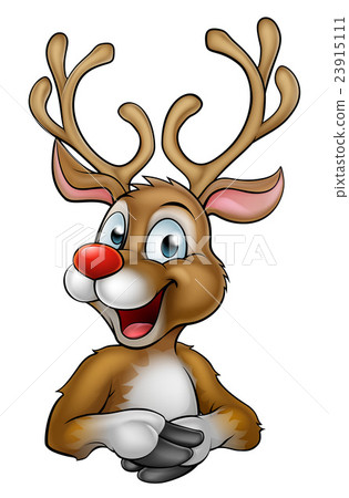 Christmas Reindeer Cartoon - Stock Illustration [23915111] - PIXTA