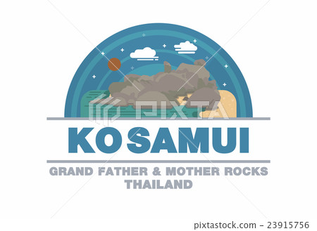 Grand father and mother rocks of Ko Samui,Thailand Grand father and mother rocks of Ko Samui,Thailand 23915756
