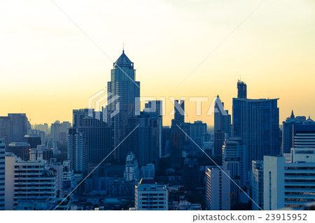 Bangkok skyline at sunset Panorama 23915952