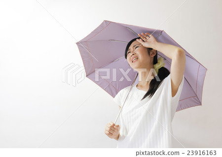 A woman holding a parasol, melancholy, hot A woman holding a parasol, melancholy, hot 23916163