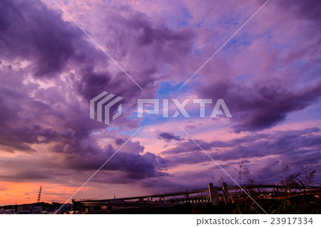 Typhoon Approaching Sky Typhoon season Cloudy sky Evening sunset Sunset sky Midsummer sky Copy space Character space Typhoon Approaching Sky Typhoon season Cloudy sky Evening sunset Sunset sky Midsummer sky Copy space Character space 23917334