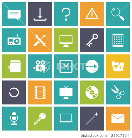 Flat design icons for user interface - Stock Illustration [23917364 ...