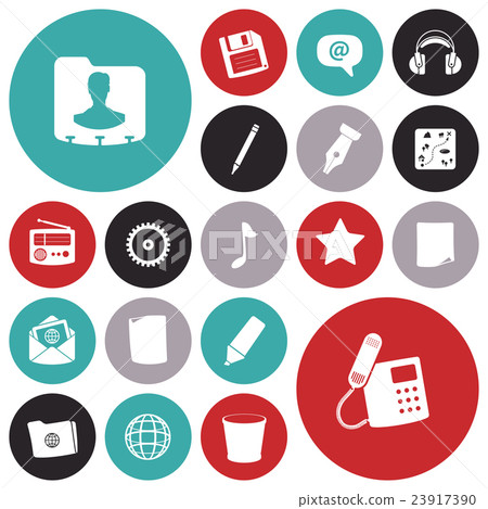 Flat design icons for user interface Flat design icons for user interface 23917390