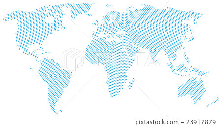 World map radial dot pattern World map radial dot pattern 23917879