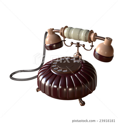 Retro style phone 3d illustration Retro style phone 3d illustration 23918181