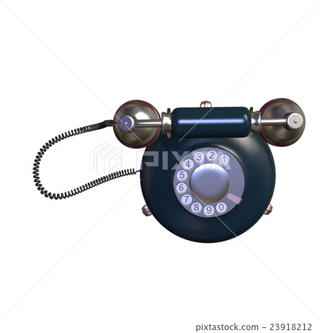 Retro style phone 3d illustration 23918212
