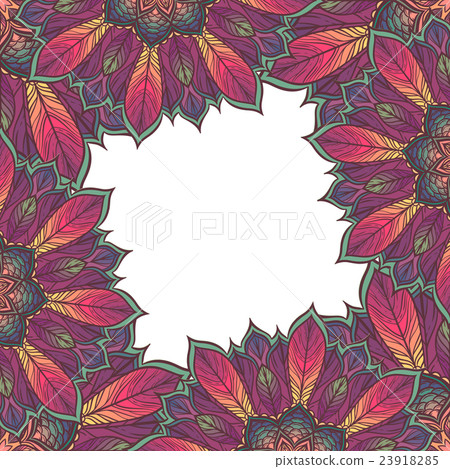 Card with floral ornament. Frame Card with floral ornament. Frame 23918285