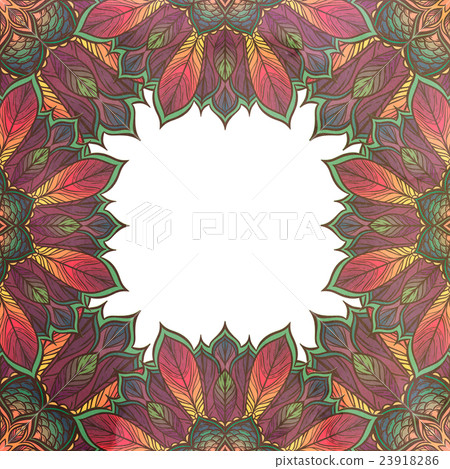 Card with floral ornament. Frame Card with floral ornament. Frame 23918286