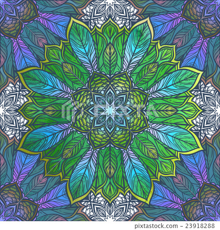 Seamless pattern with floral ornament.kaleidoscope 23918288