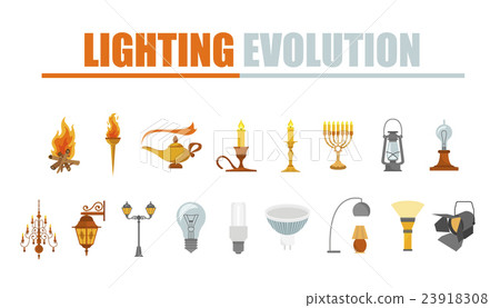 Lighting elements icon set 23918308