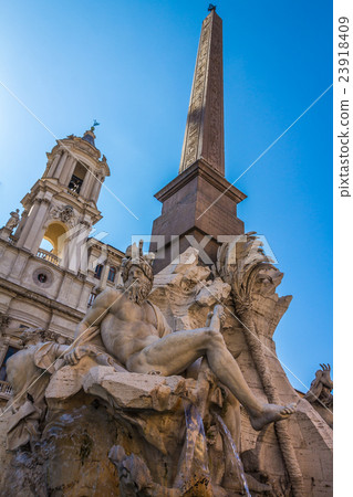 Statue in Piazza Navona in Rome Statue in Piazza Navona in Rome 23918409
