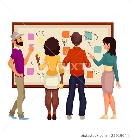 Young creative business people brainstorming ideas Young creative business people brainstorming ideas 23919644