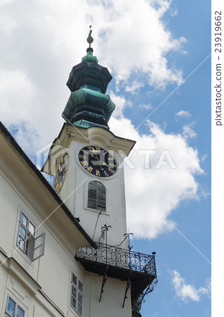 Tower of Town Hall in Banska Stiavnica, Slovakia Tower of Town Hall in Banska Stiavnica, Slovakia 23919662