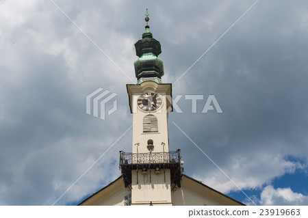 Tower of Town Hall in Banska Stiavnica, Slovakia Tower of Town Hall in Banska Stiavnica, Slovakia 23919663