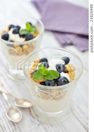 Granola with yogurt and berries Granola with yogurt and berries 23920499