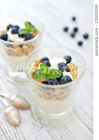 Granola with yogurt and berries Granola with yogurt and berries 23920500