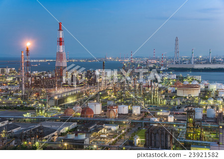四日市港口復雜工廠夜景 四日市港口復雜工廠夜景 23921582