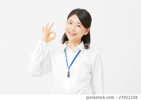 女商人白色後面好標誌 23922108