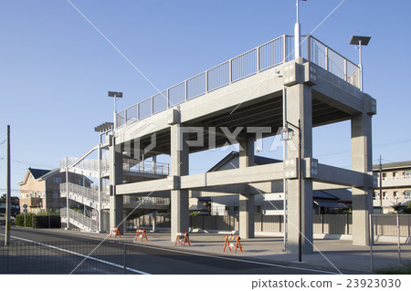 Residential area tsunami evacuation tower solar panel 23923030
