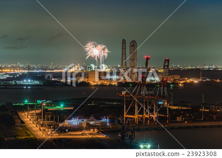 Fireworks of Nagashima from Yokkaichi Port Port Building Fireworks of Nagashima from Yokkaichi Port Port Building 23923308