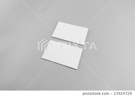 Blank business card, postcard with soft shadows. Blank business card, postcard with soft shadows. 23924729
