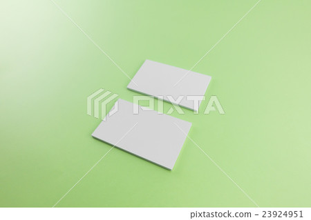 Blank business card, postcard with soft shadows. 23924951