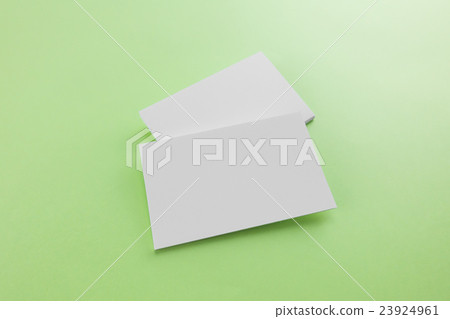 Blank business card, postcard with soft shadows. 23924961